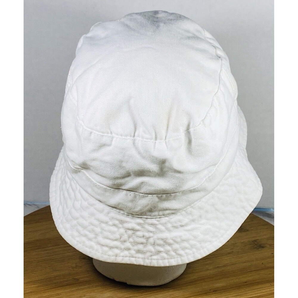 Vintage Bucket Hat Womens White One Size 100% Cotton - Picture 4 of 5